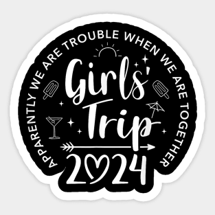 Warning Girls Trip In Progress Sticker